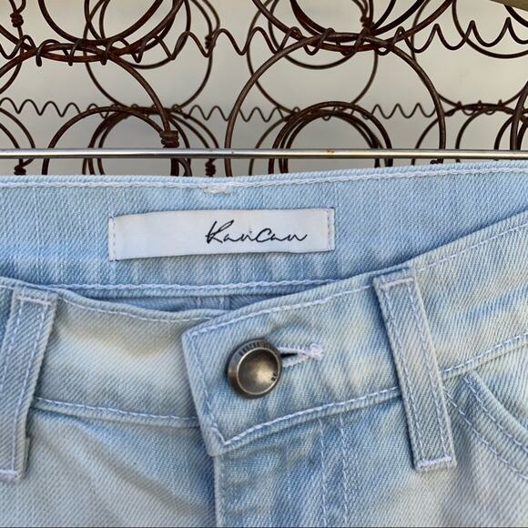 KanCan mid rise boyfriend fit distressed jean shorts Size 24 - Picture 3 of 9